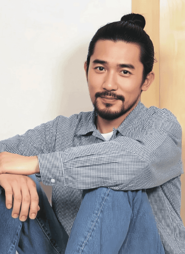 Man bun with a beard